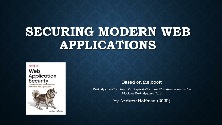 securing modern web applications n.w