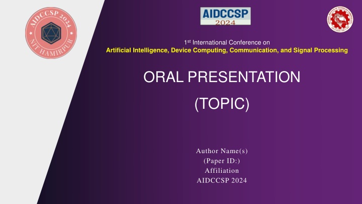 1 st international conference on n.w