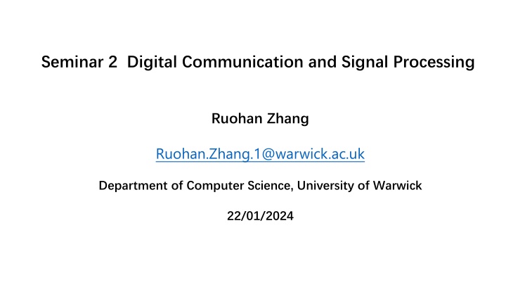 seminar 2 digital communication and signal n.w