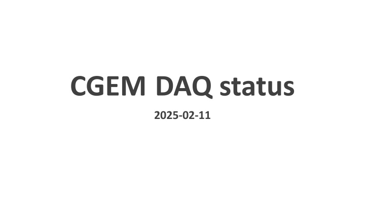 cgem daq status n.w