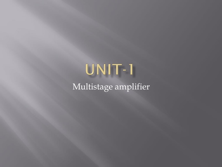 multistage amplifier n.w
