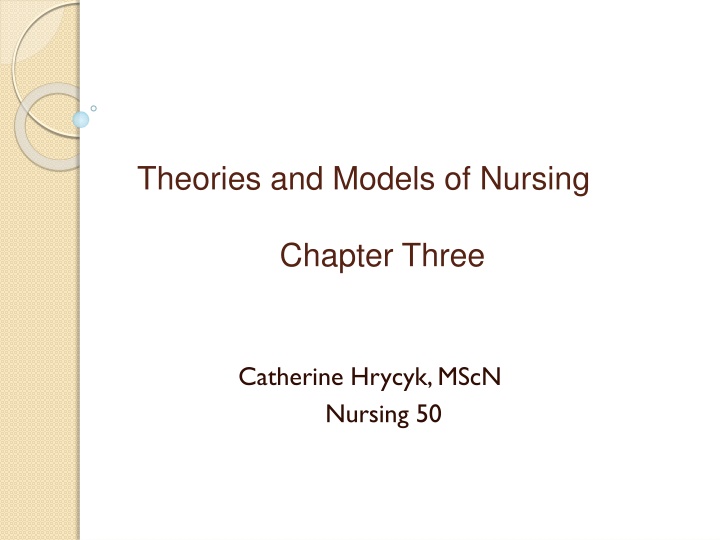 theories and models of nursing n.w