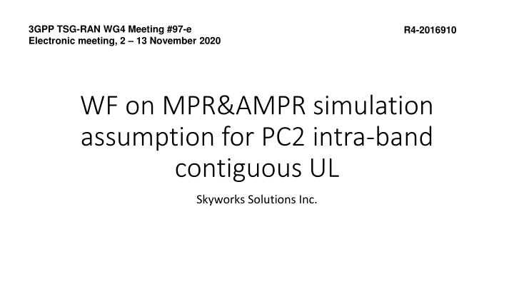 3gpp tsg ran wg4 meeting 97 e electronic meeting n.w
