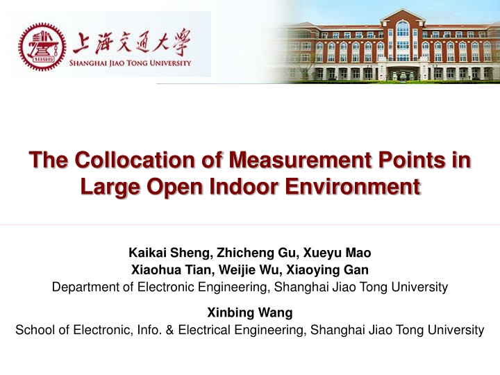the collocation of measurement points in large n.w