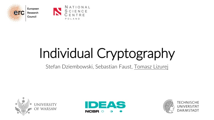 individual individual cryptography cryptography n.w