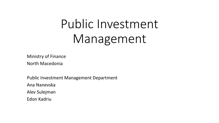 public investment management n.w