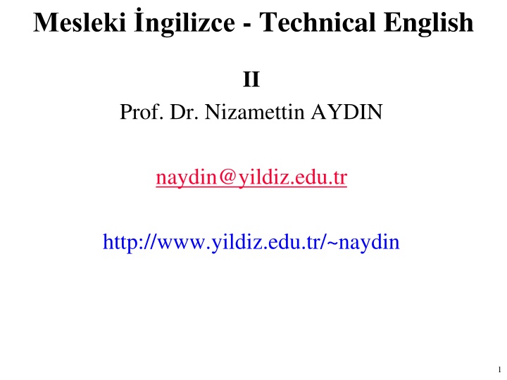 mesleki ngilizce technical english n.w