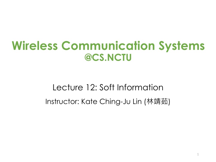 wireless communication systems @cs nctu n.w