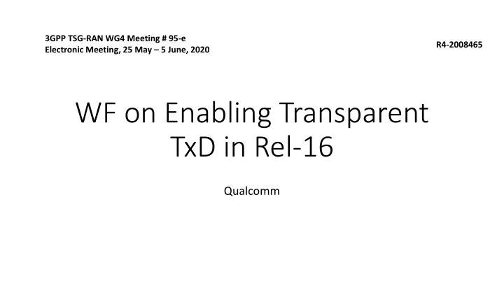 3gpp tsg ran wg4 meeting 95 e electronic meeting n.w