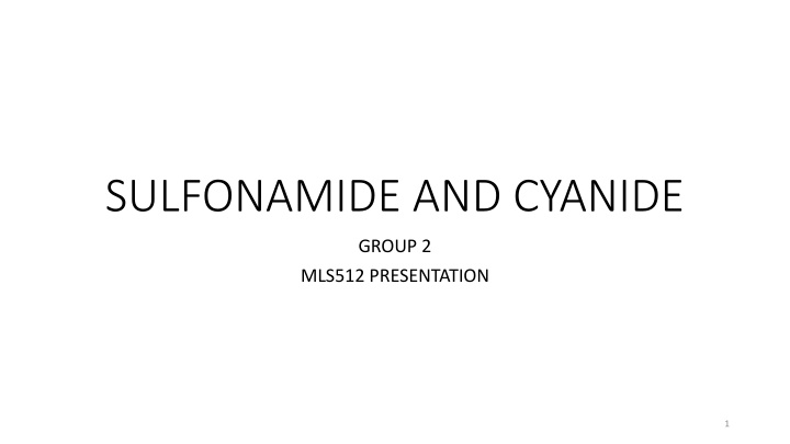 sulfonamide and cyanide n.w