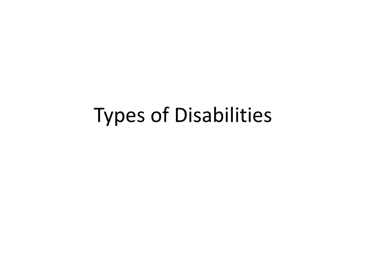 types of disabilities n.w