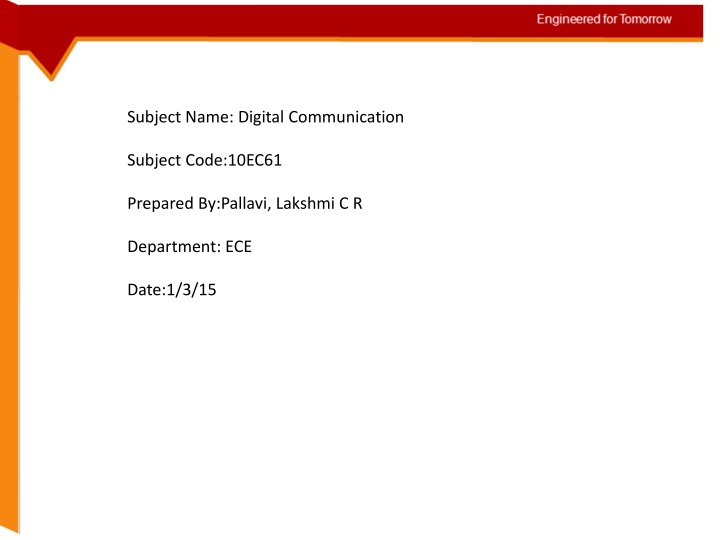 subject name digital communication n.w