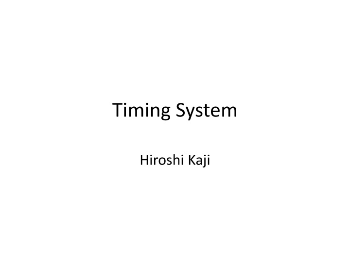 timing system n.w
