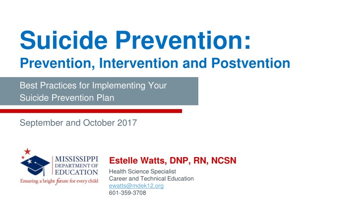 suicide prevention prevention intervention n.w