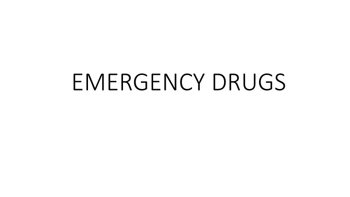 emergency drugs n.w