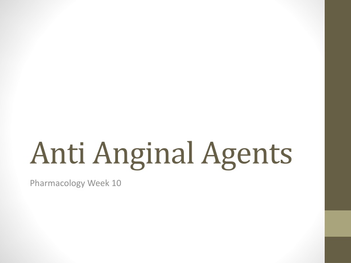 anti anginal agents n.w