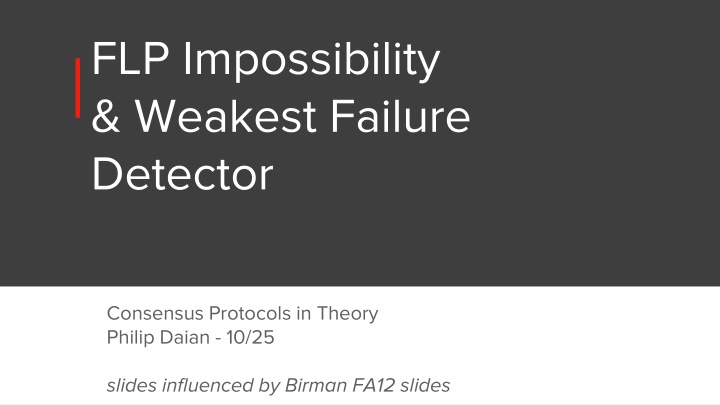flp impossibility weakest failure detector n.w