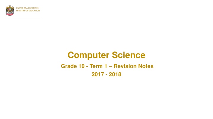 computer science grade 10 term 1 revision notes n.w