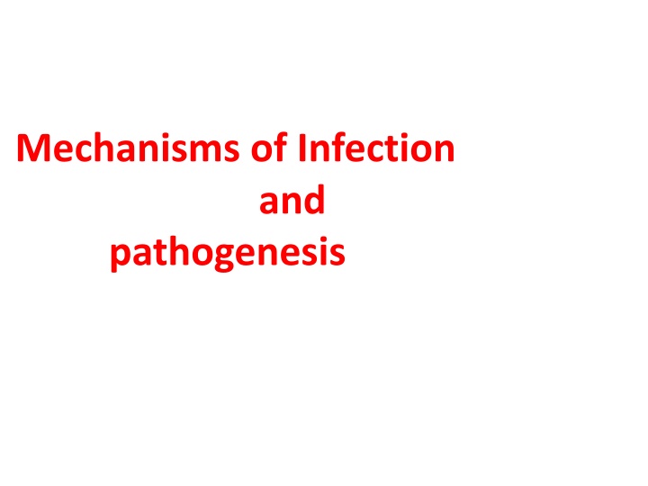mechanisms of infection n.w