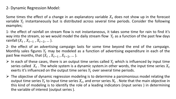 2 dynamic regression model n.w