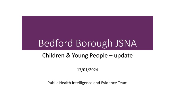 bedford borough jsna children young people update n.w
