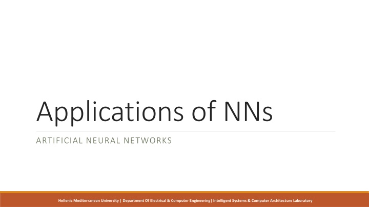 applications of nns n.w