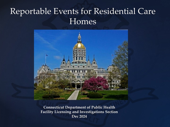 reportable events for residential care homes n.w