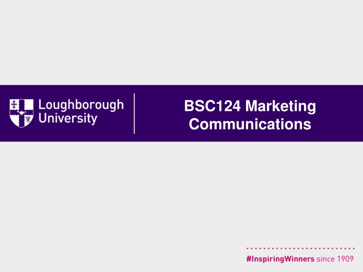 bsc124 marketing communications n.w