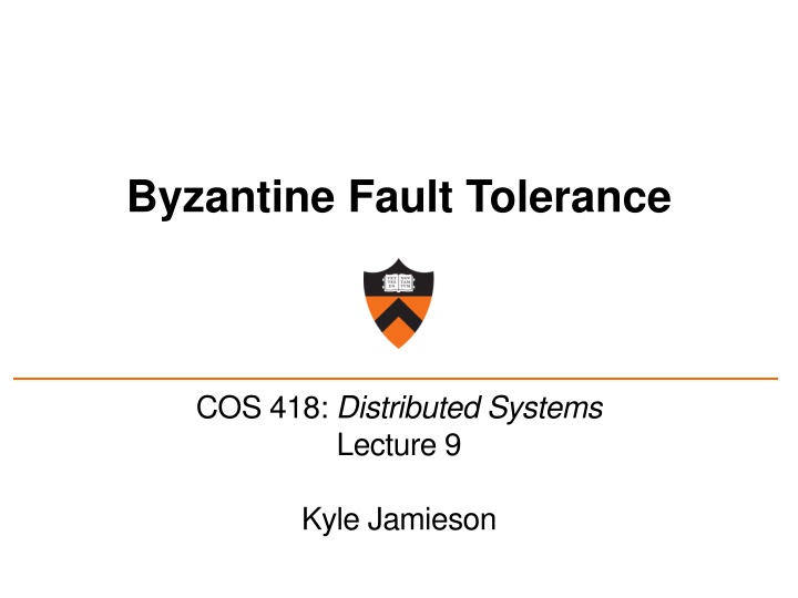 byzantine fault tolerance n.w
