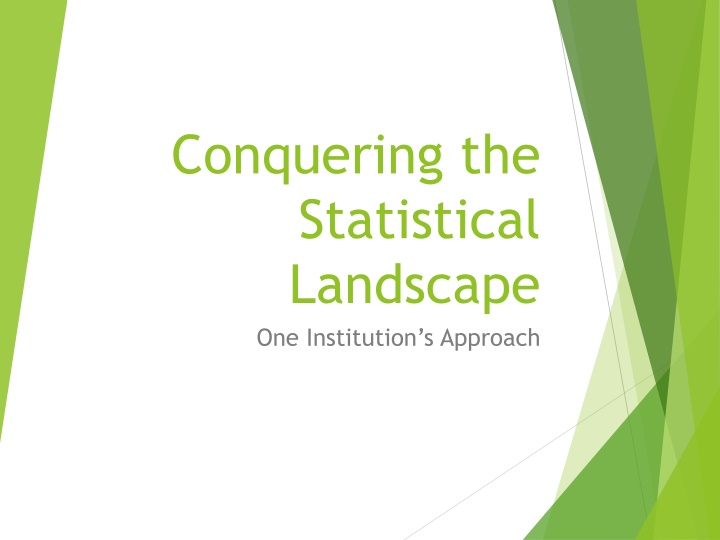 conquering the statistical landscape n.w