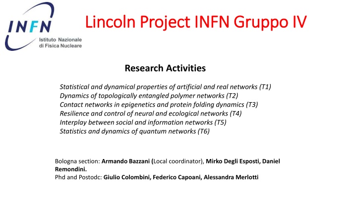 lincoln project infn gruppo iv lincoln project n.w