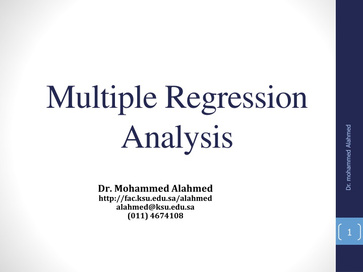 multiple regression analysis n.w