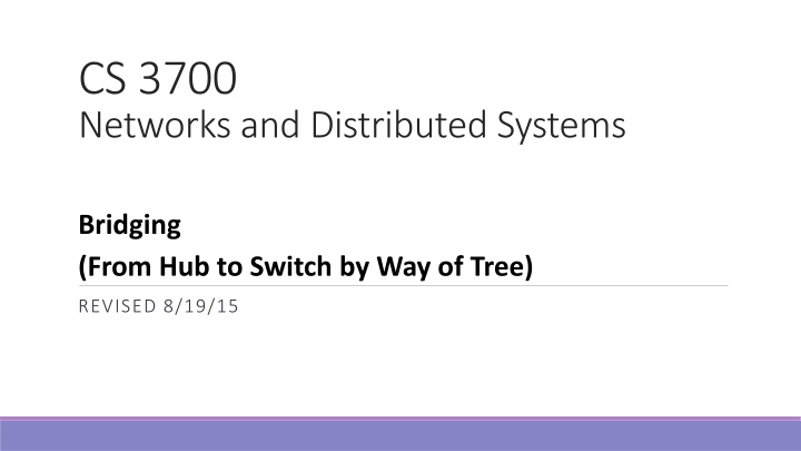 cs 3700 networks and distributed systems n.w