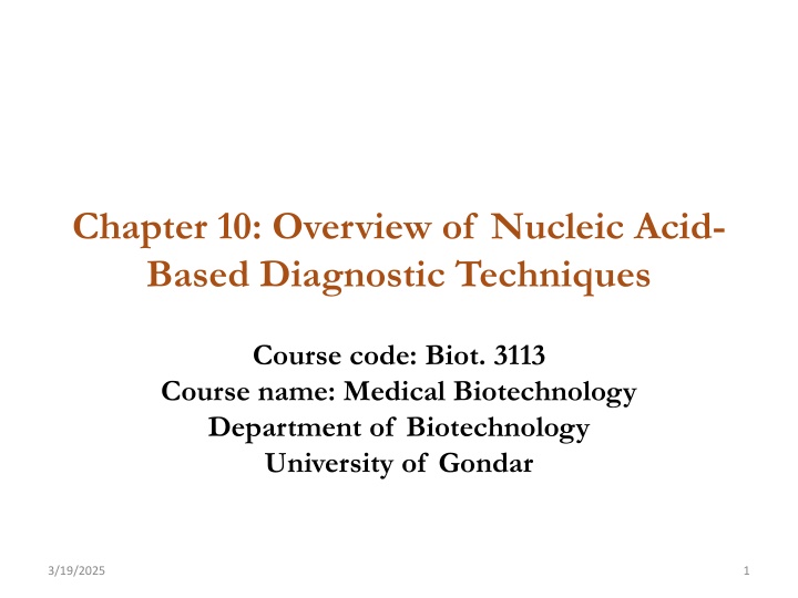 chapter 10 overview of nucleic acid based n.w