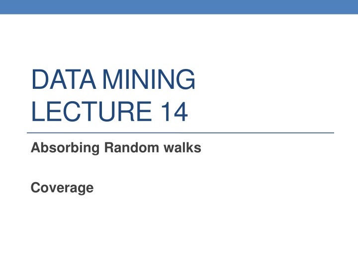 data mining lecture 14 n.w