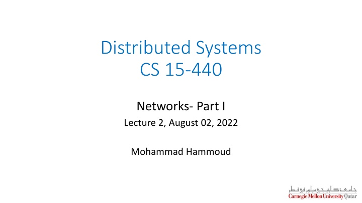 distributed systems cs 15 440 n.w