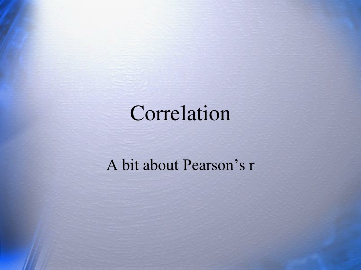 correlation n.w