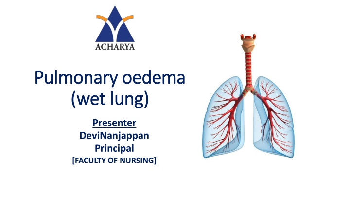 pulmonary oedema pulmonary oedema wet lung n.w