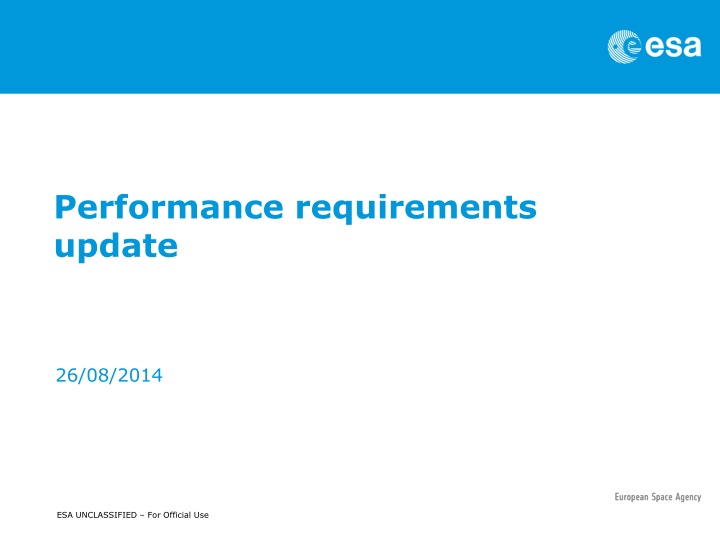performance requirements update n.w