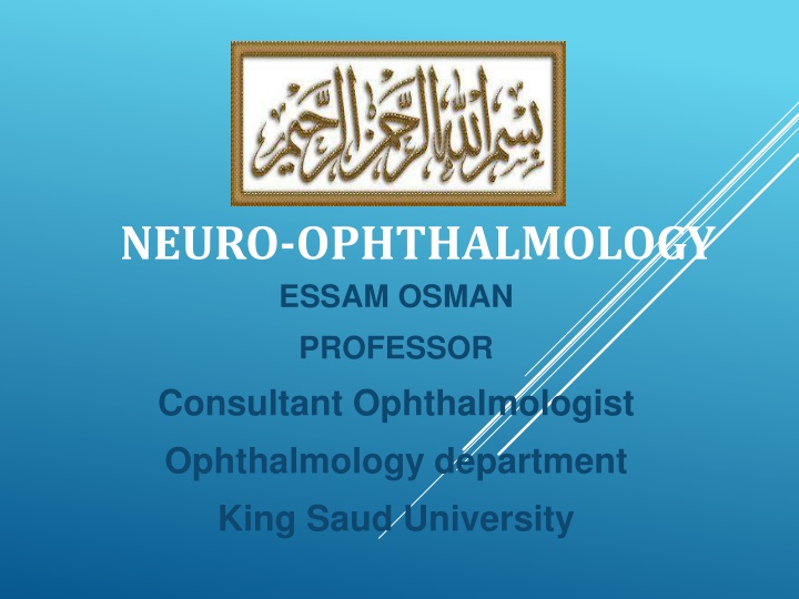 neuro ophthalmology essam osman professor n.w