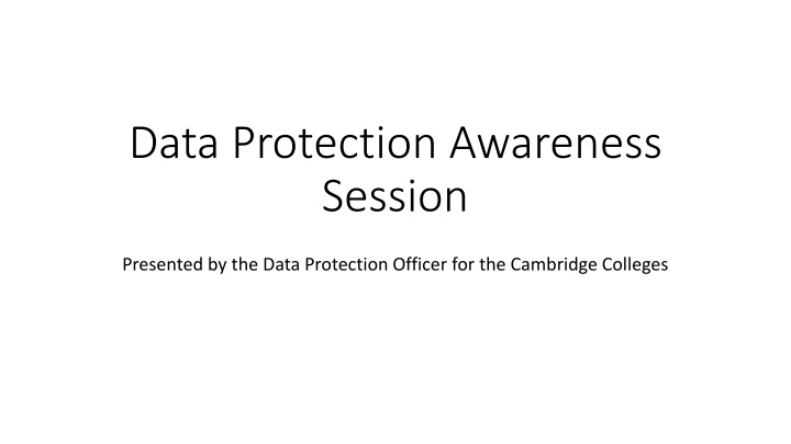 data protection awareness session n.w