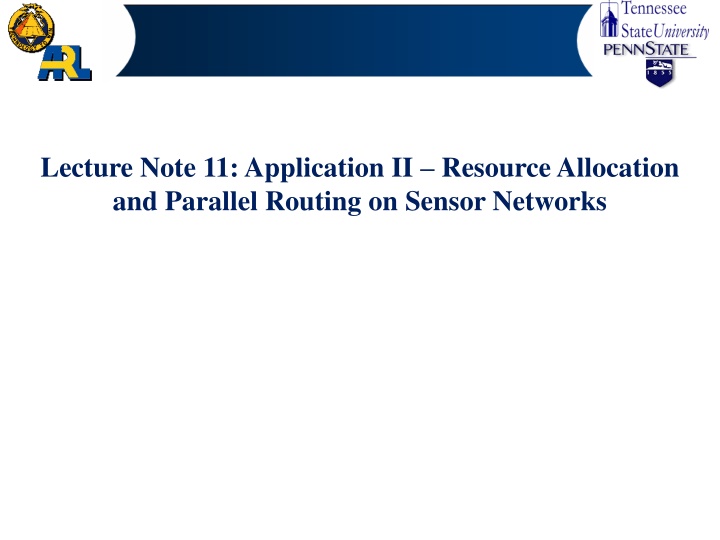 lecture note 11 application ii resource n.w