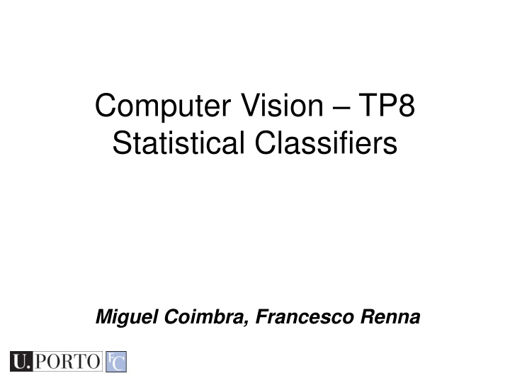 Statistical Classifiers in Computer Vision Explained