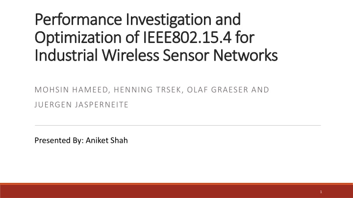 performance investigation and performance n.w