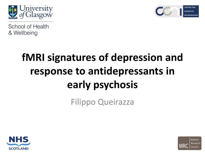 fmri signatures of depression and response n.w
