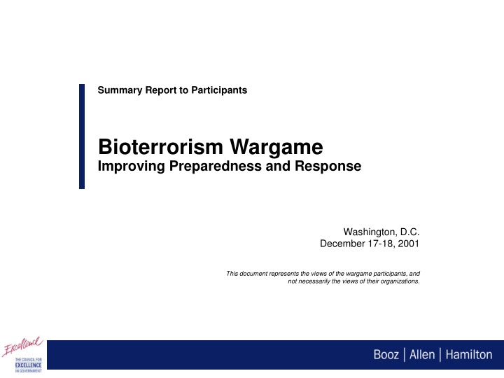summary report to participants n.w
