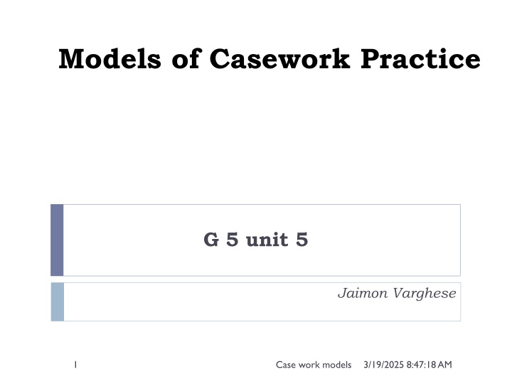 models of casework practice n.w