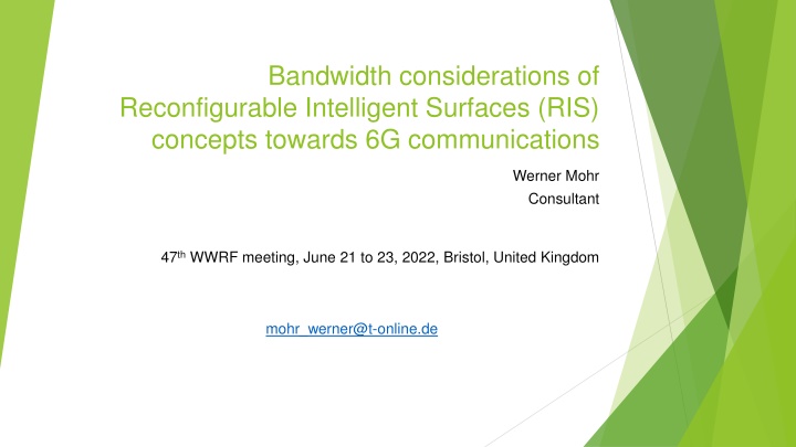bandwidth considerations of reconfigurable n.w