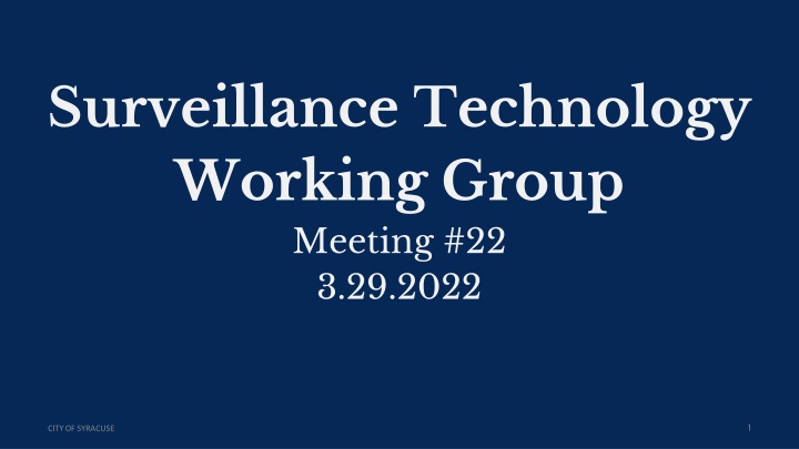 surveillance technology policy and data governance n.w