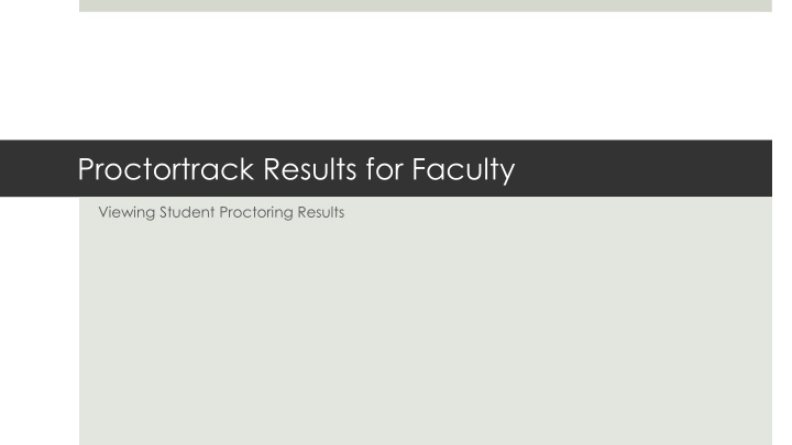 proctortrack results for faculty n.w